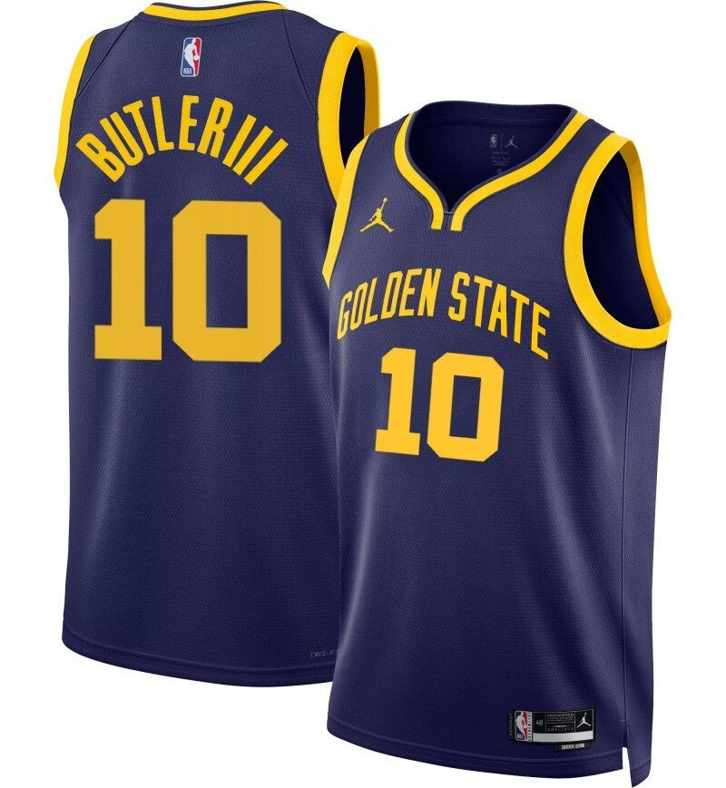 golden state warriors #10 jimmy butler navy statement Style 2 Basketball Jersey basketball jersey product view 1