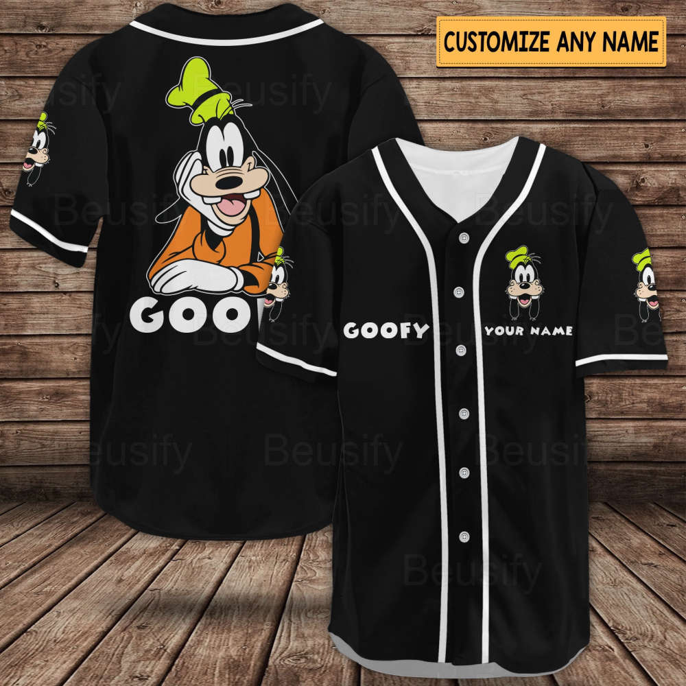 Goofy Baseball Jersey, Goofy Shirt, Goofy Jersey - lylyprint.com baseball jersey product view 3