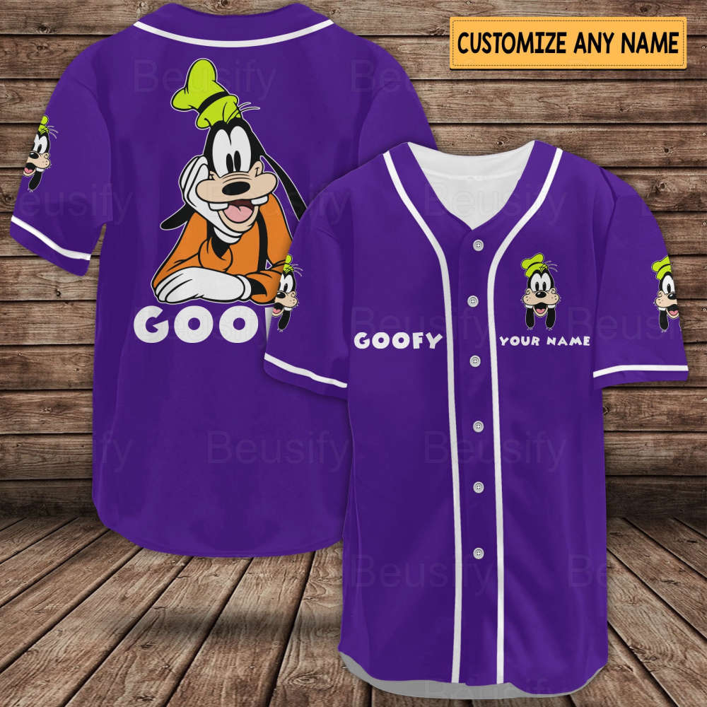 Goofy Baseball Jersey, Goofy Shirt, Goofy Jersey - lylyprint.com baseball jersey product view 5