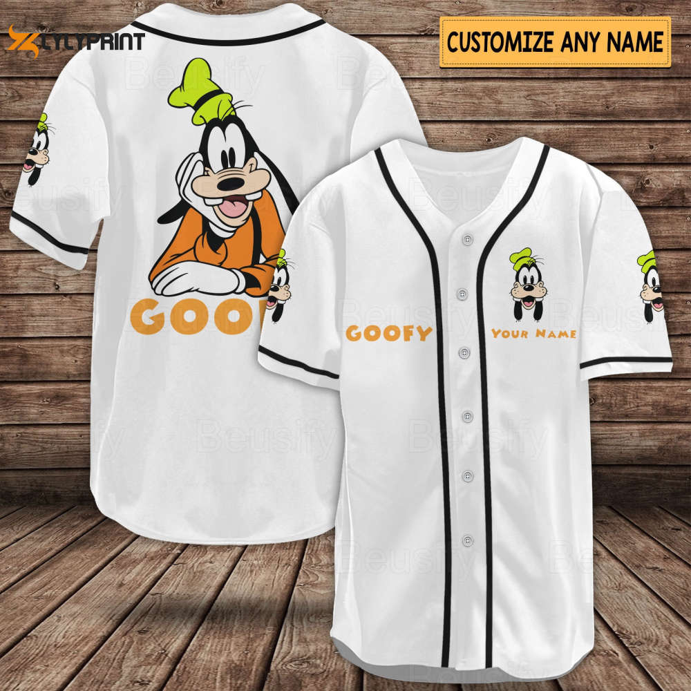 Goofy Baseball Jersey, Goofy Shirt, Goofy Jersey - lylyprint.com baseball jersey product view 1