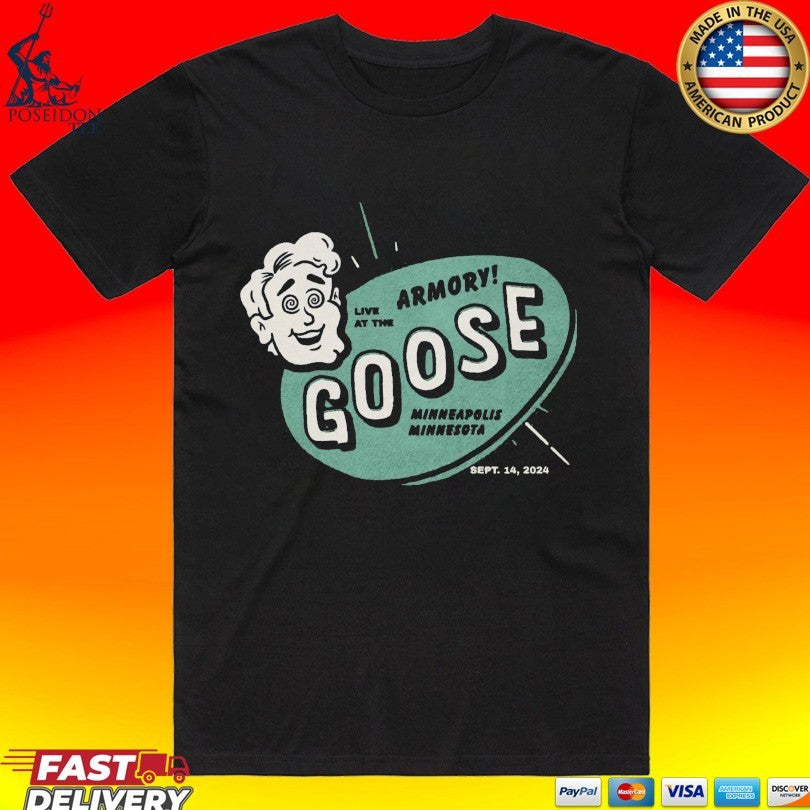 Goose Armory Minneapolis MN September 2024 Event T-shirt Unisex T-shirt, Sweatshirt, Hoodie, Long Sleeve Tee - T-Shirt, Sweatshirt, Hoodie