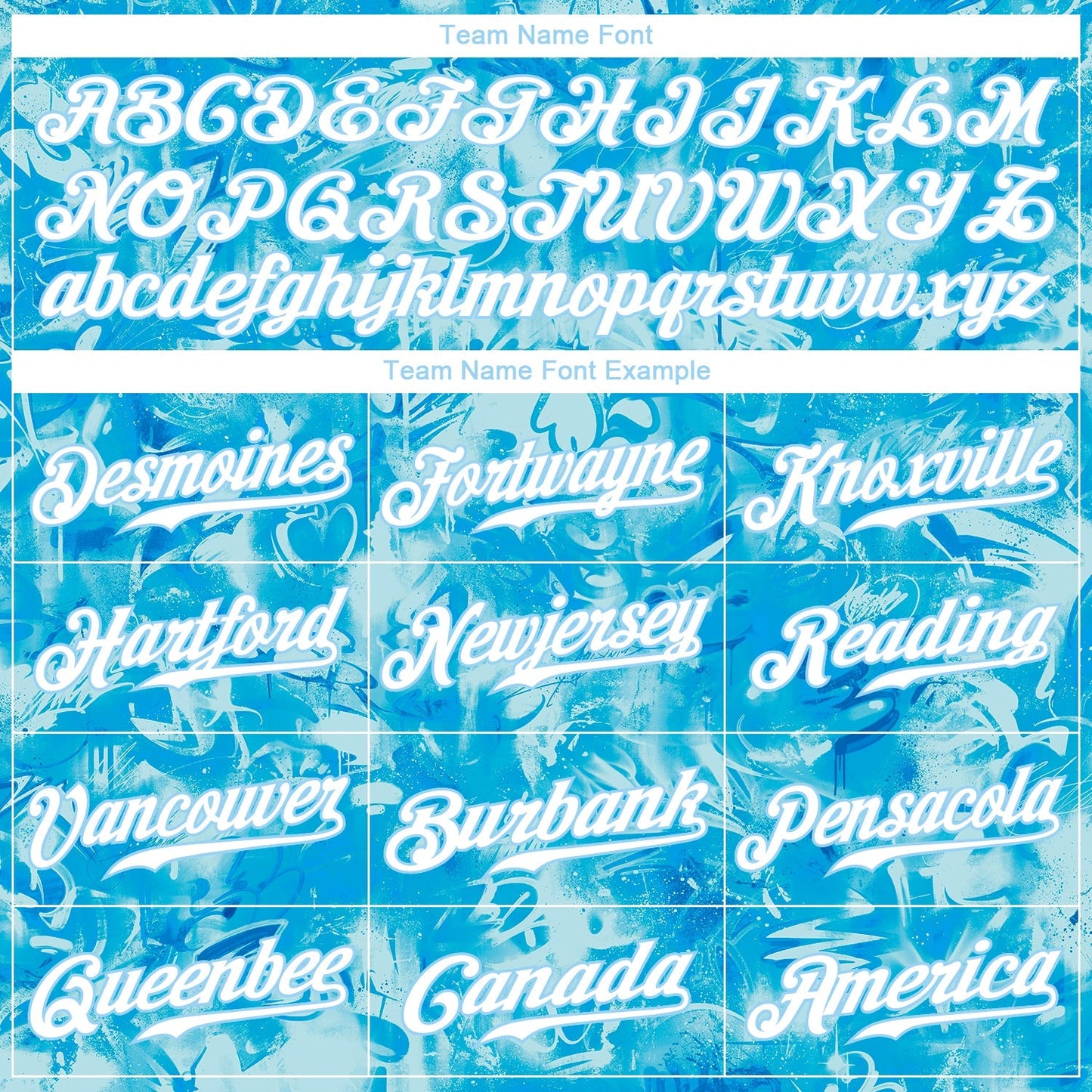 Custom Scratch Graffiti Pattern White-Light Blue 3D Authentic Baseball Jersey baseball jersey product view 4