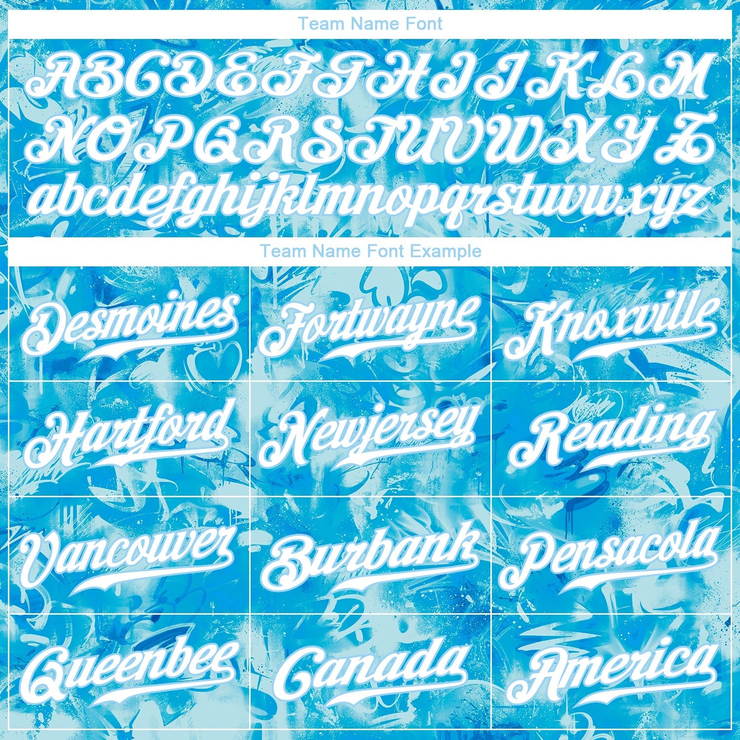 Custom Scratch Graffiti Pattern White-Light Blue 3D Authentic Baseball Jersey baseball jersey product view 4