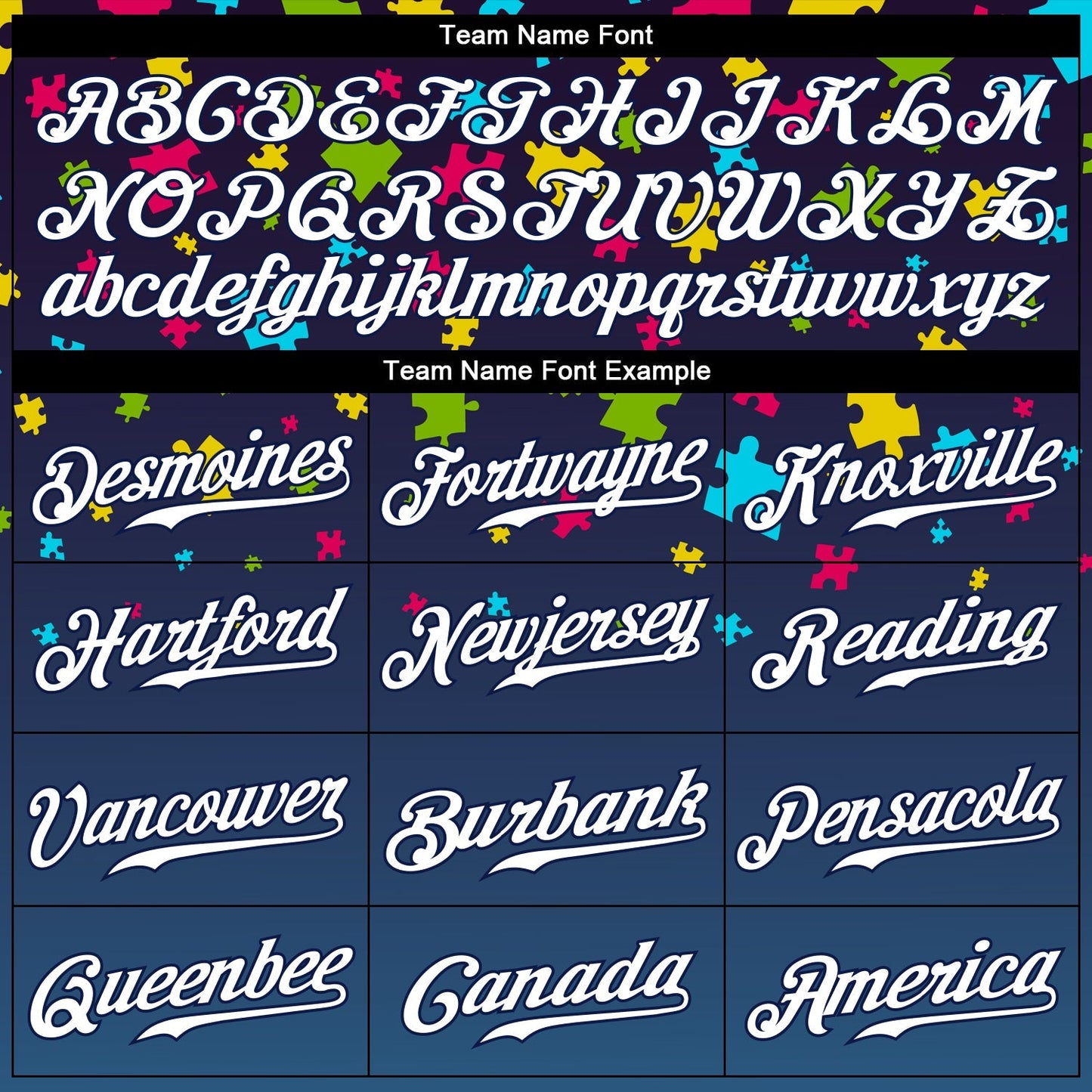 Custom Autism Supporter Awareness Puzzle Pieces Navy-White 3D Authentic Baseball Jersey baseball jersey product view 4