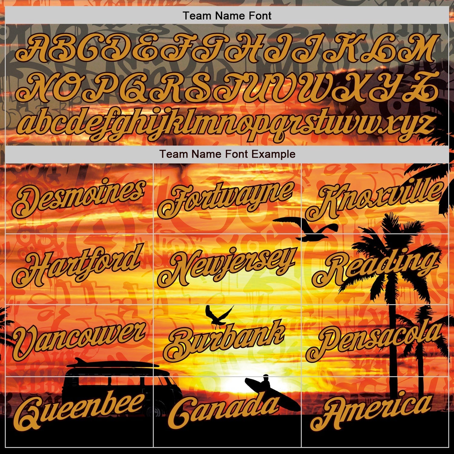Custom Graffiti Pattern Gold-Brown 3D Beach Authentic Baseball Jersey baseball jersey product view 4