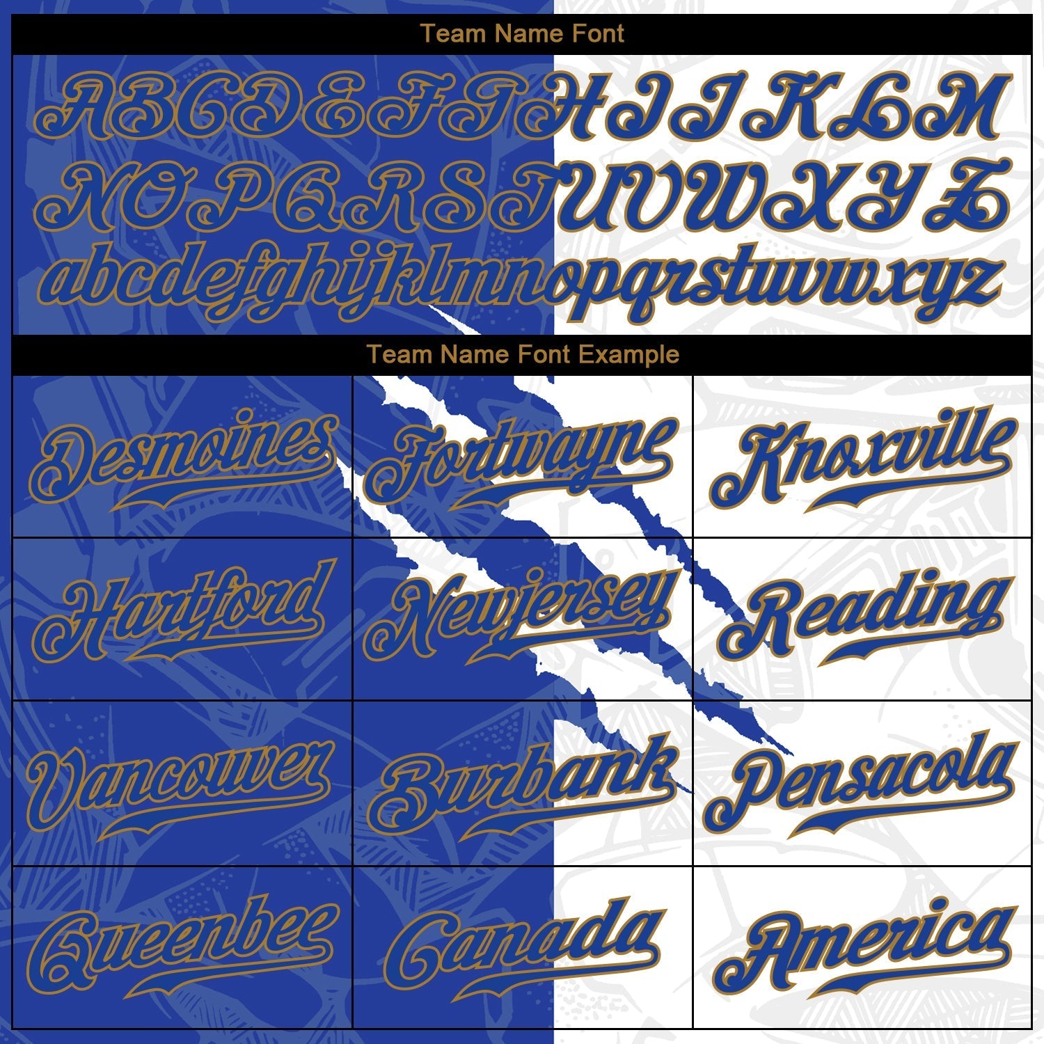 Custom Graffiti Pattern Royal-Old Gold 3D Authentic Baseball Jersey baseball jersey product view 4