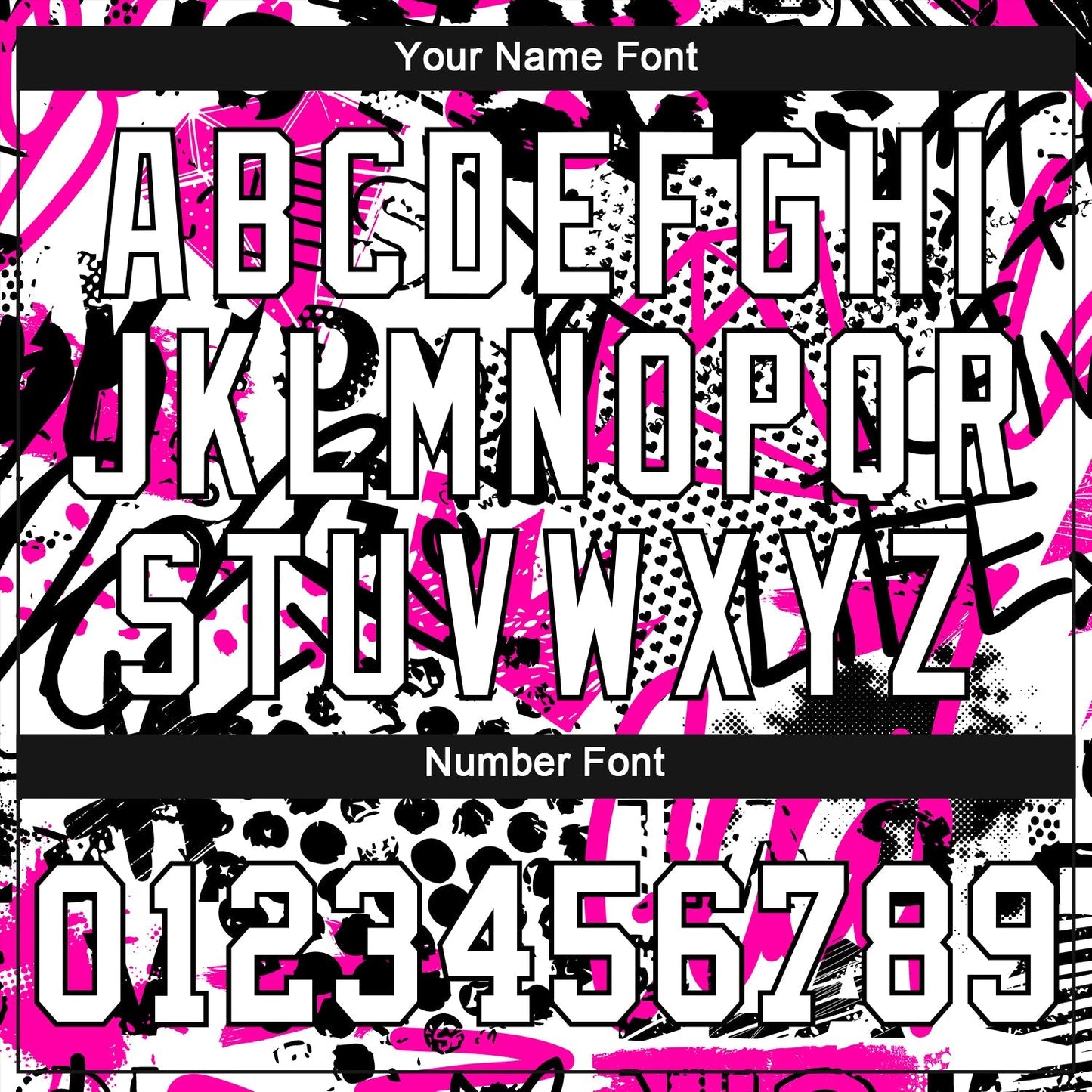 Custom Graffiti Pattern White-Black 3D Authentic Baseball Jersey baseball jersey product view 5