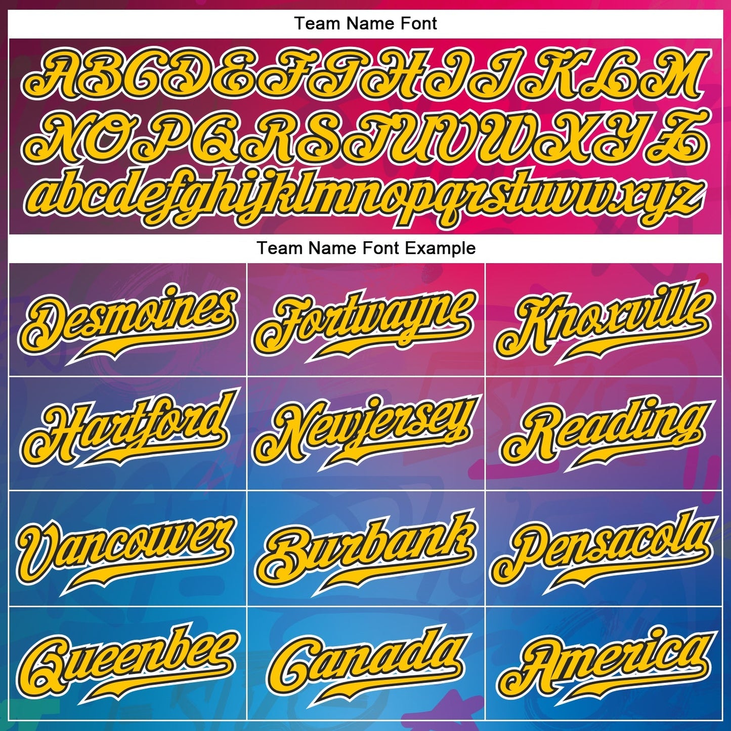 Custom Graffiti Pattern Gold-Black 3D Authentic Baseball Jersey baseball jersey product view 4