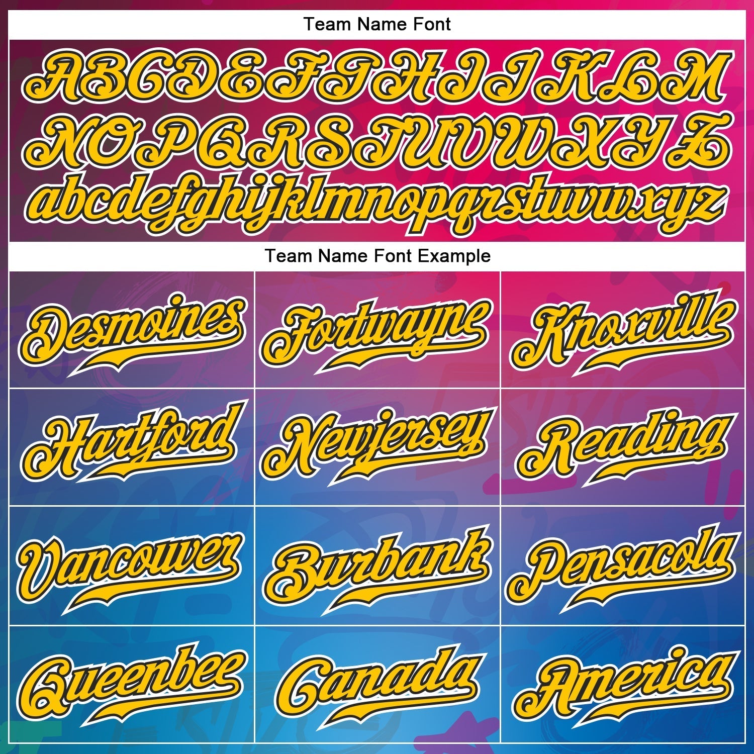 Custom Graffiti Pattern Gold-Black 3D Authentic Baseball Jersey baseball jersey product view 4