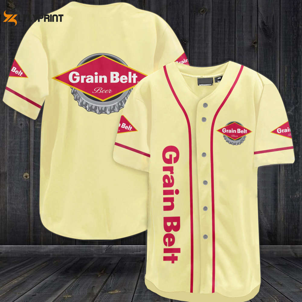 Grain Belt Beer Baseball Jersey - lylyprint.com baseball jersey product view 1