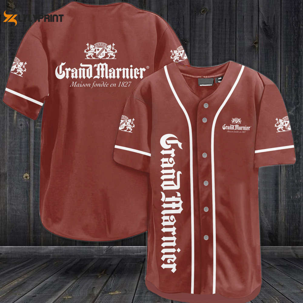 Grand Marnier All Over Print Unisex Baseball Jersey - lylyprint.com baseball jersey product view 1