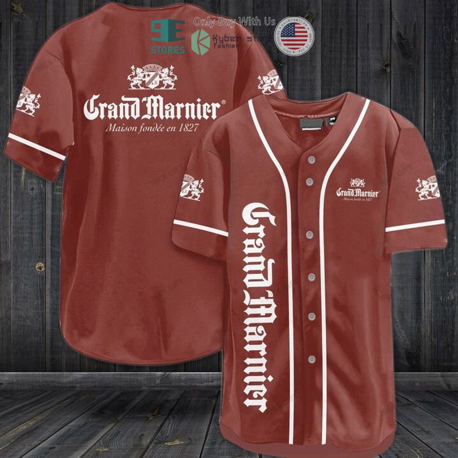 BEST Grand Marnier logo red Baseball Jersey baseball jersey product view 1