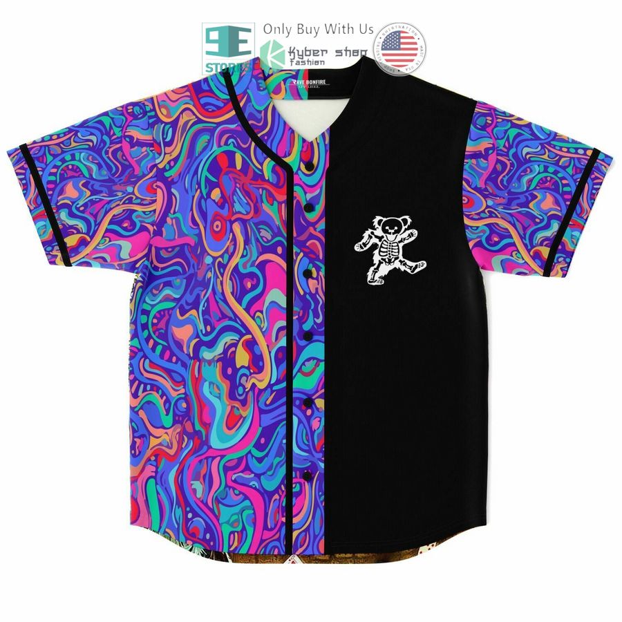 BEST Grateful Dead Golden Road Poster Baseball Jersey baseball jersey product view 1