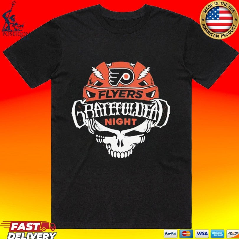 Grateful Dead Night At The Flyers On April 14, 2026 T-shirt Unisex T-shirt, Sweatshirt, Hoodie, Long Sleeve Tee - T-Shirt, Sweatshirt, Hoodie