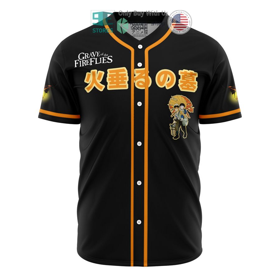 BEST Grave of the Fireflies Studio Ghibli Baseball Jersey baseball jersey product view 1