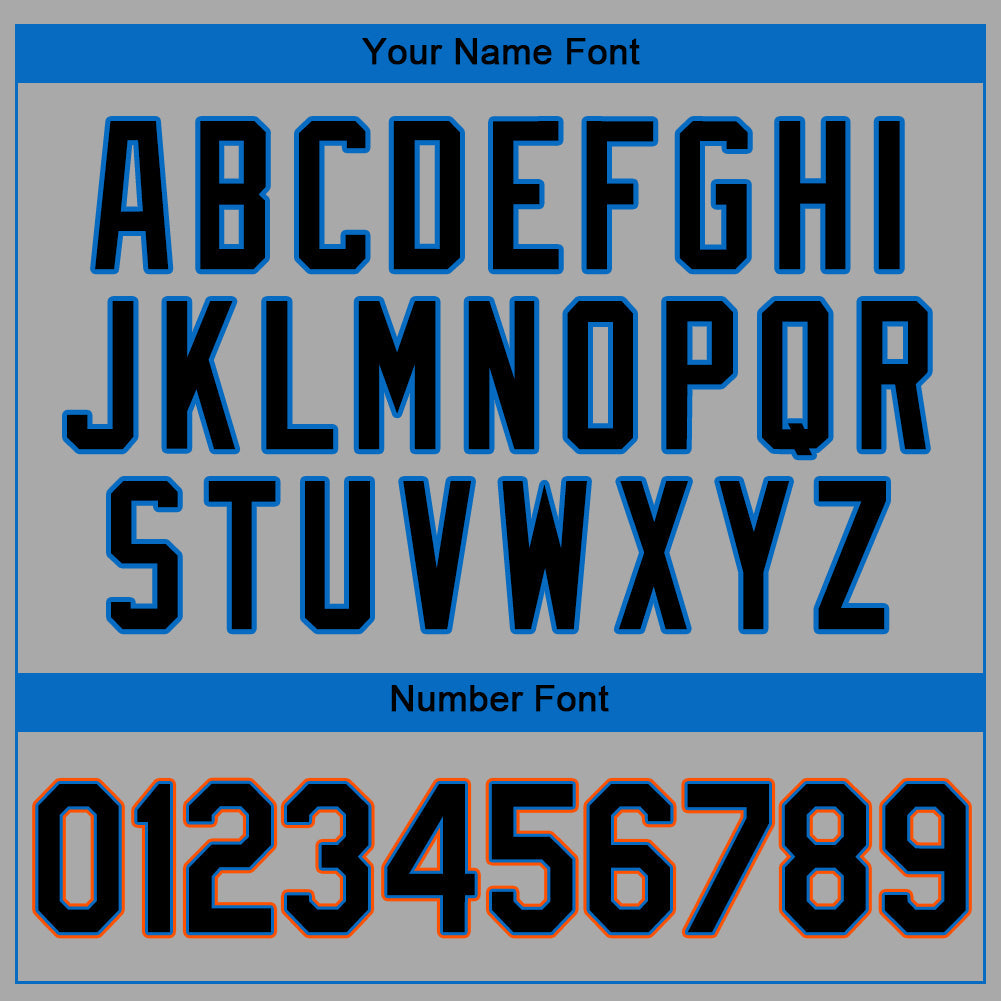 Custom Gray Black-Light Blue Authentic Baseball Jersey baseball jersey product view 4