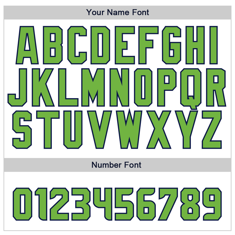 Custom Gray Neon Green-Navy Authentic Baseball Jersey baseball jersey product view 5