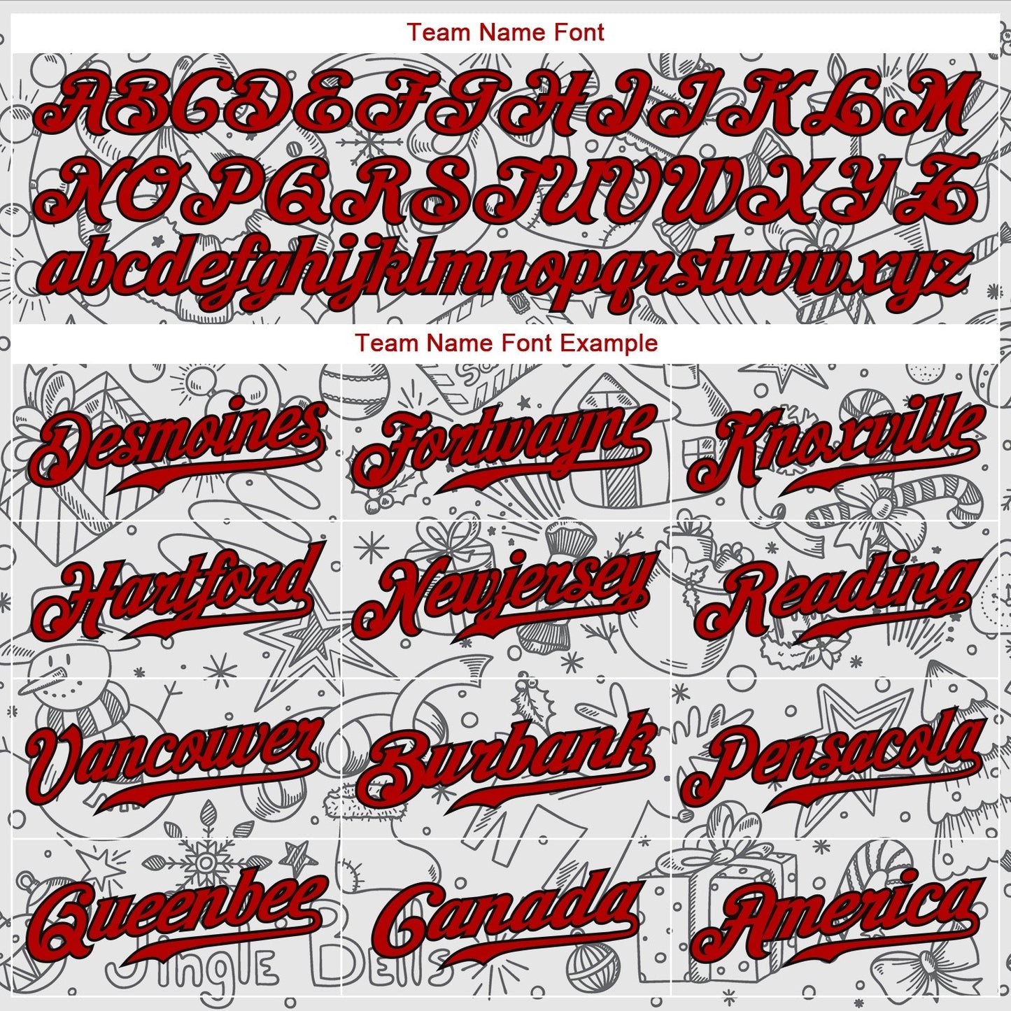 Custom Gray Red-Black Christmas 3D Authentic Baseball Jersey baseball jersey product view 5