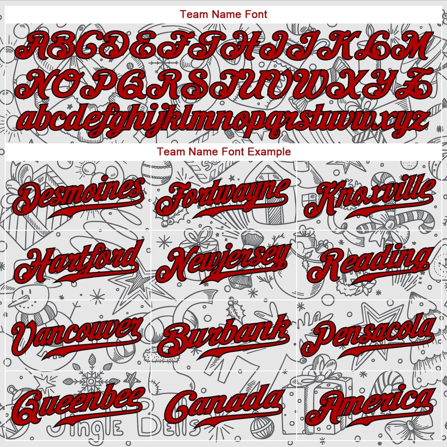 Custom Gray Red-Black Christmas 3D Authentic Baseball Jersey baseball jersey product view 5