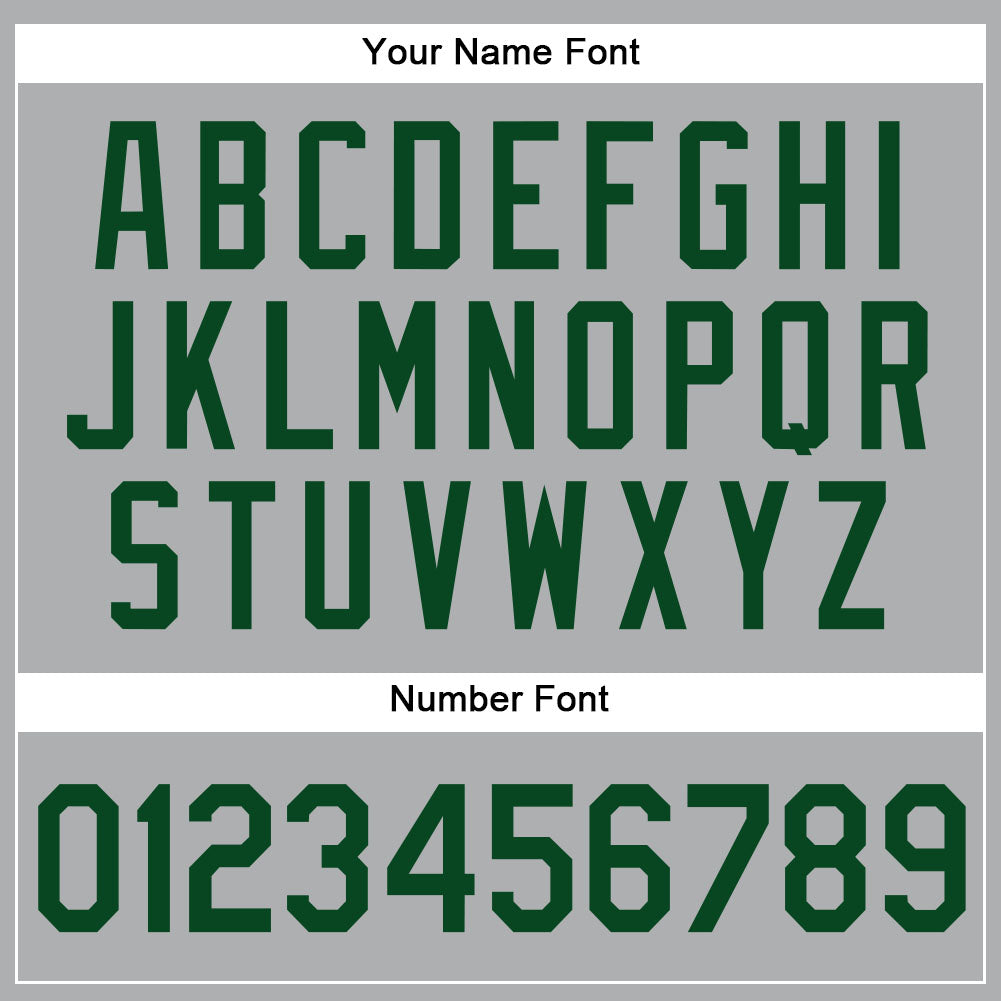 Custom Gray Green-Black Authentic Baseball Jersey baseball jersey product view 5