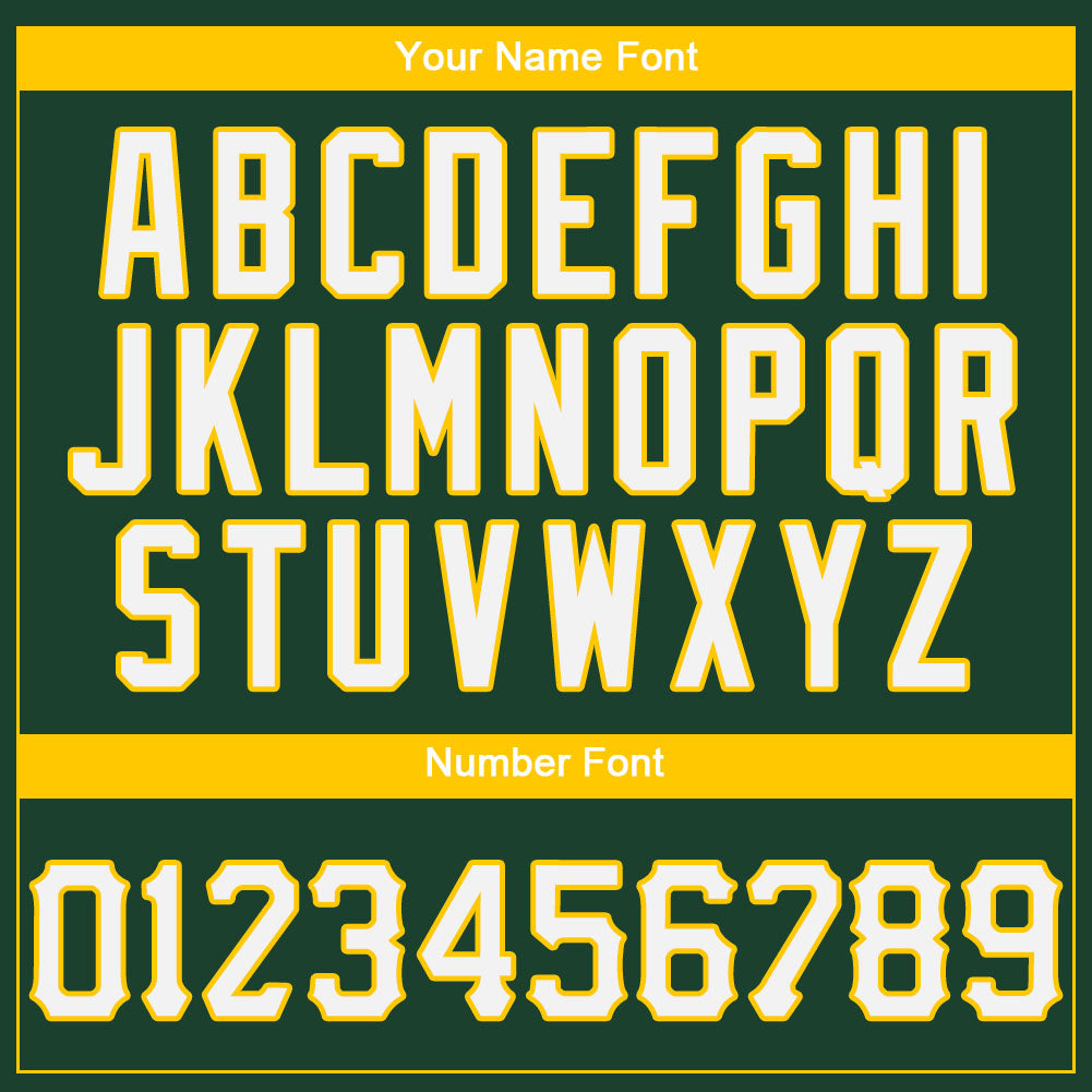 Custom Green White-Gold Authentic Baseball Jersey baseball jersey product view 4