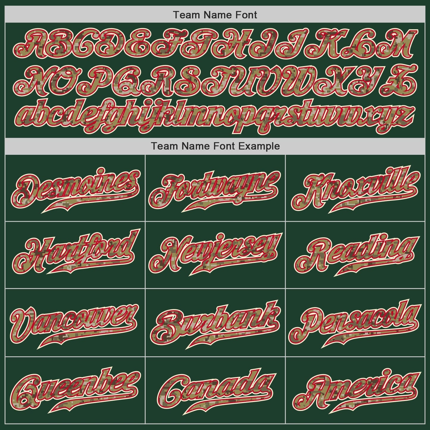 Custom Green Camo-Red Authentic Baseball Jersey baseball jersey product view 4