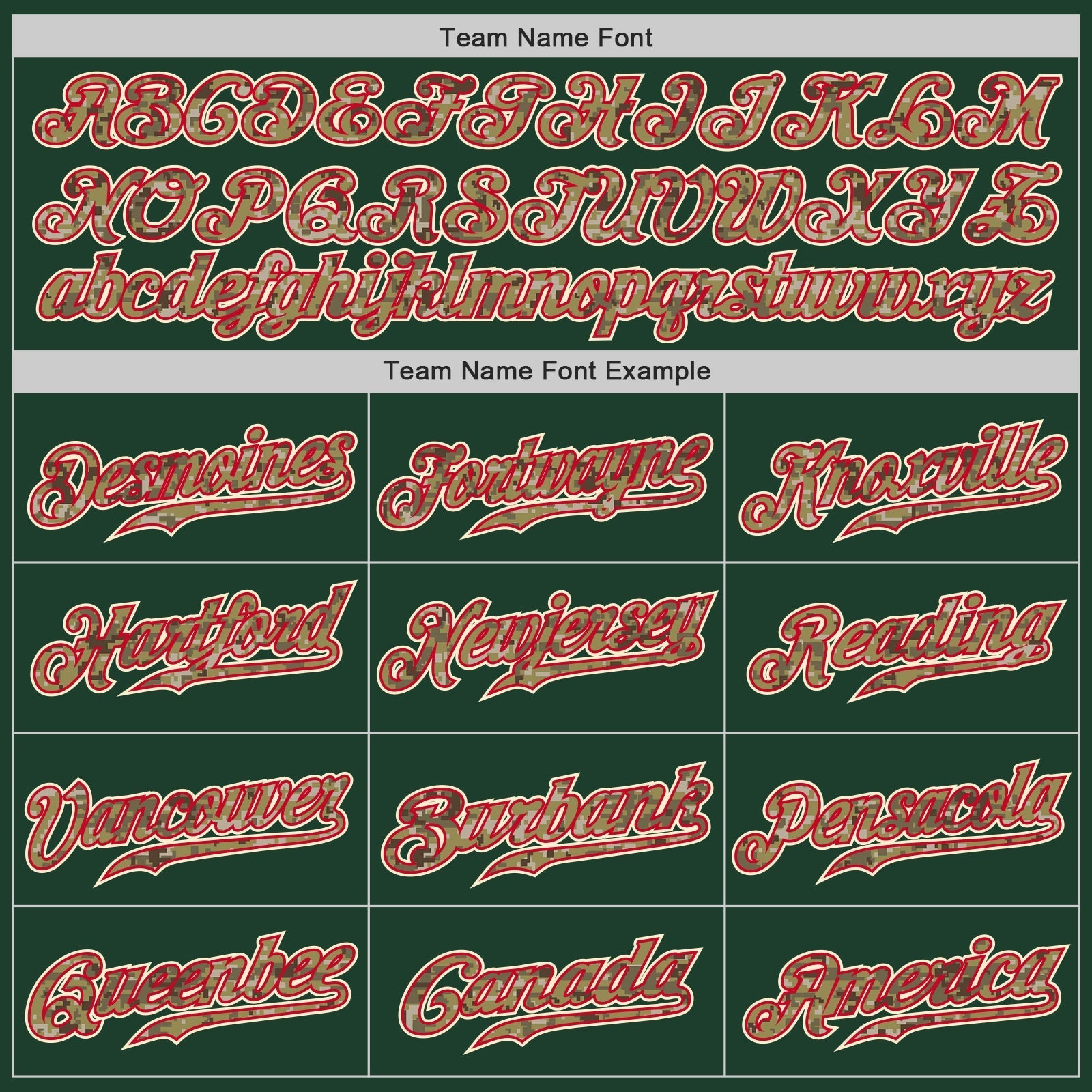 Custom Green Camo-Red Authentic Baseball Jersey baseball jersey product view 4