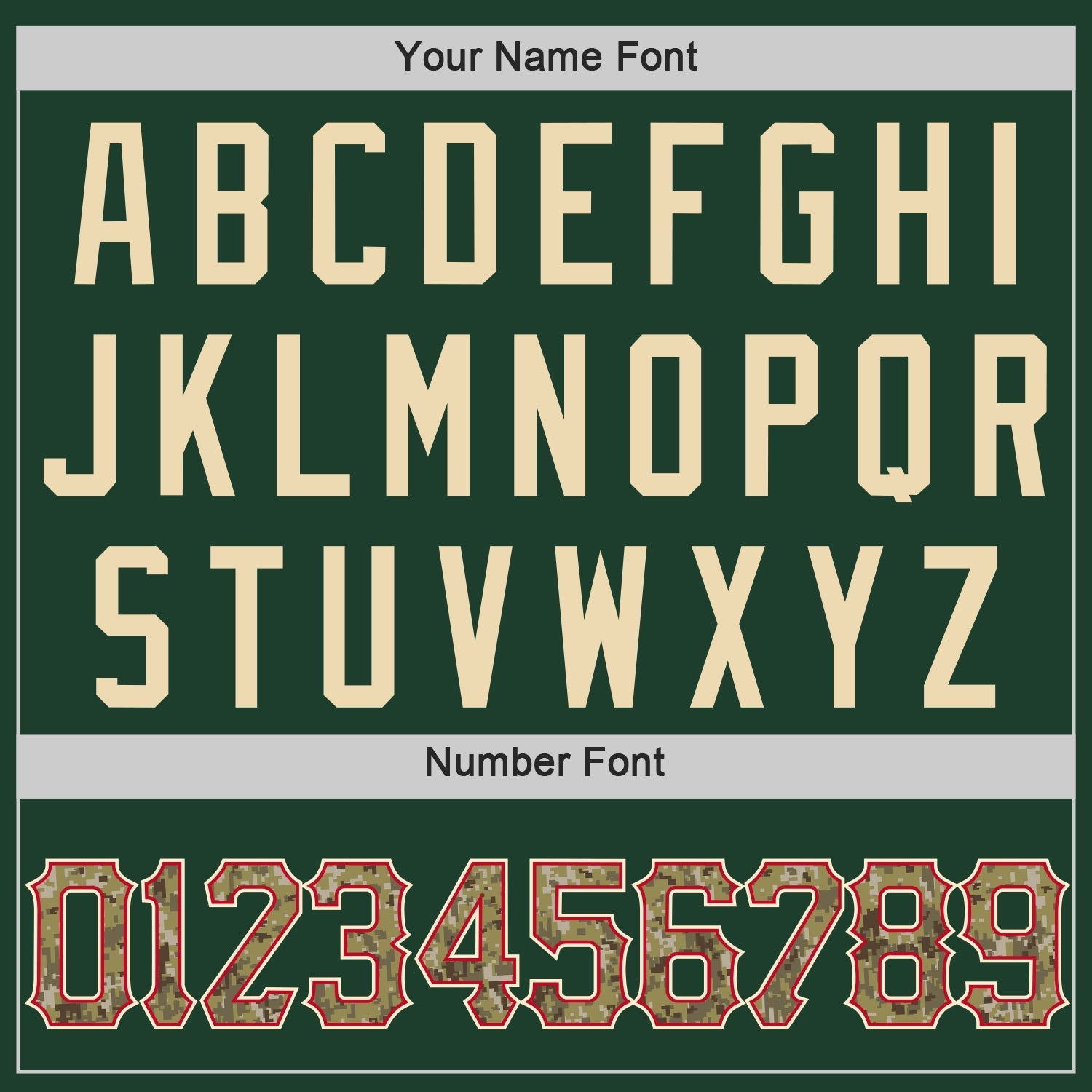 Custom Green Camo-Red Authentic Baseball Jersey baseball jersey product view 5