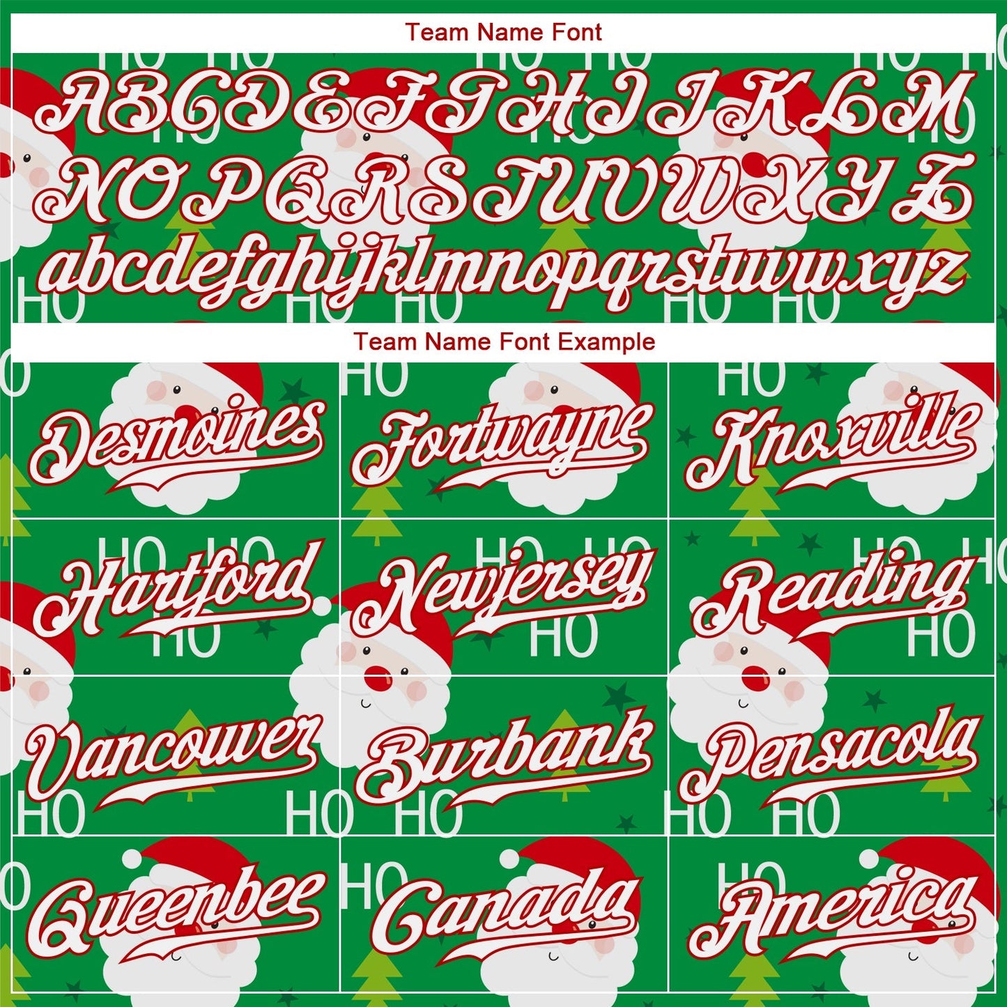 Custom Green Red-White Christmas 3D Authentic Baseball Jersey baseball jersey product view 4