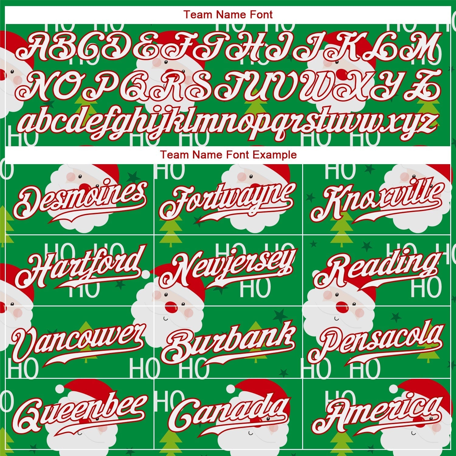 Custom Green Red-White Christmas 3D Authentic Baseball Jersey baseball jersey product view 4