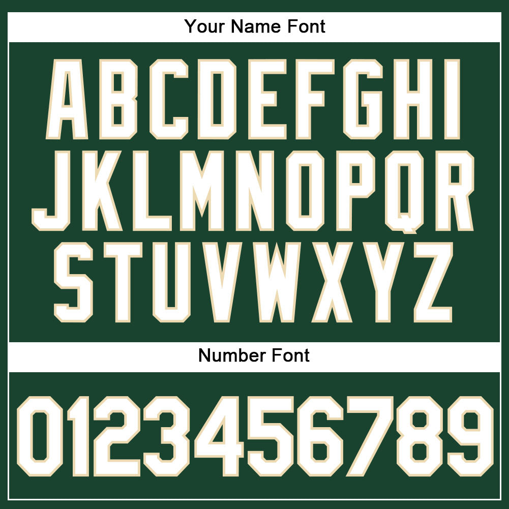 Custom Green White-Cream Authentic Baseball Jersey baseball jersey product view 5