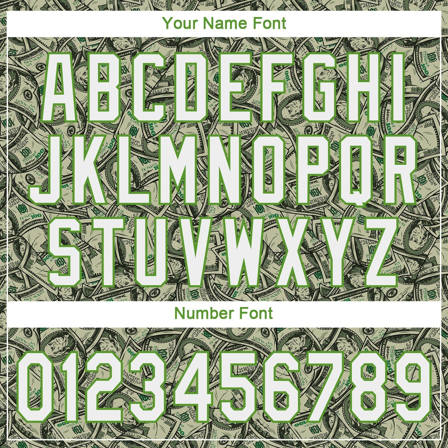 Custom Green White-Neon Green 3D Pattern Design Dollar Authentic Baseball Jersey baseball jersey product view 4
