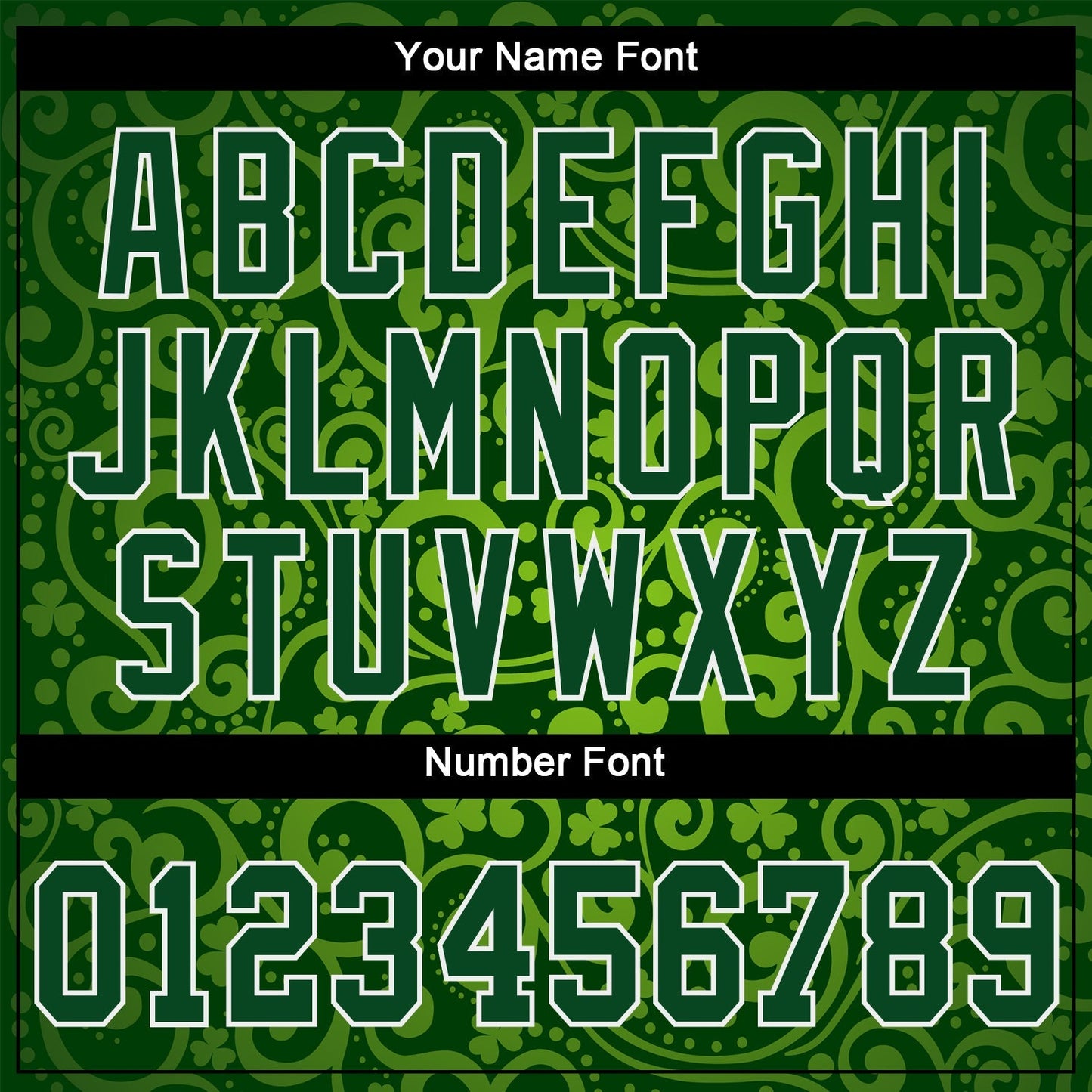 Custom Green Green-White 3D Pattern Design Authentic St. Patrick's Day Baseball Jersey baseball jersey product view 5