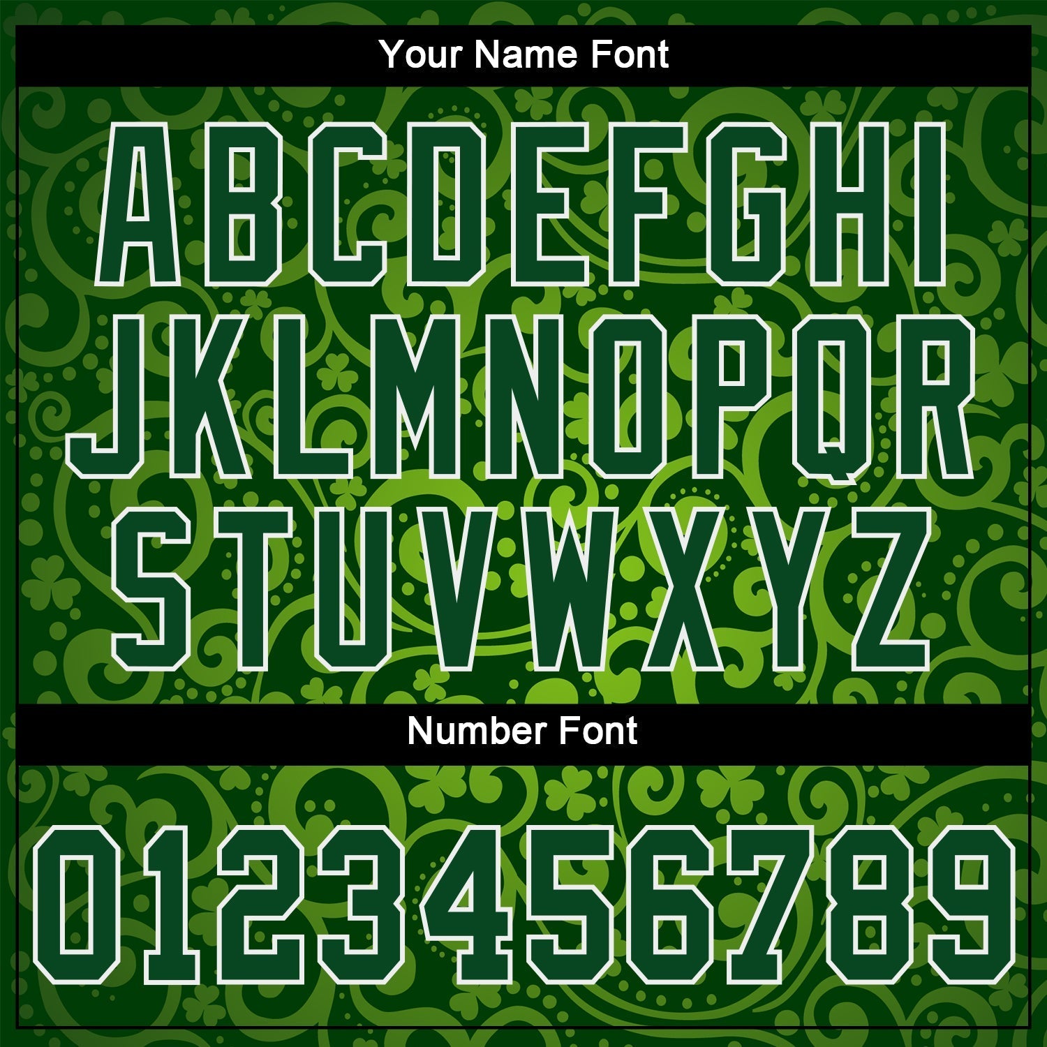Custom Green Green-White 3D Pattern Design Authentic St. Patrick's Day Baseball Jersey baseball jersey product view 5