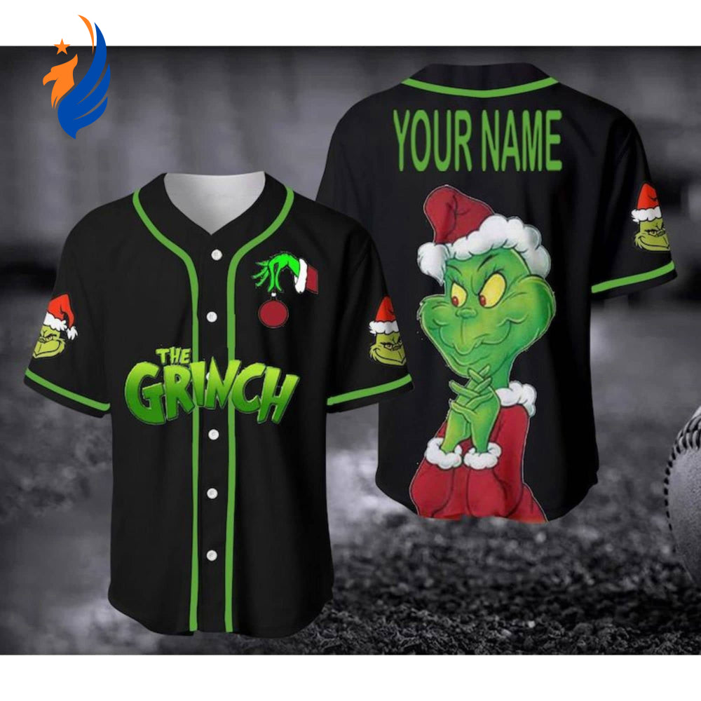 Grinch 1 Baseball Jersey - Bafud baseball jersey product view 1