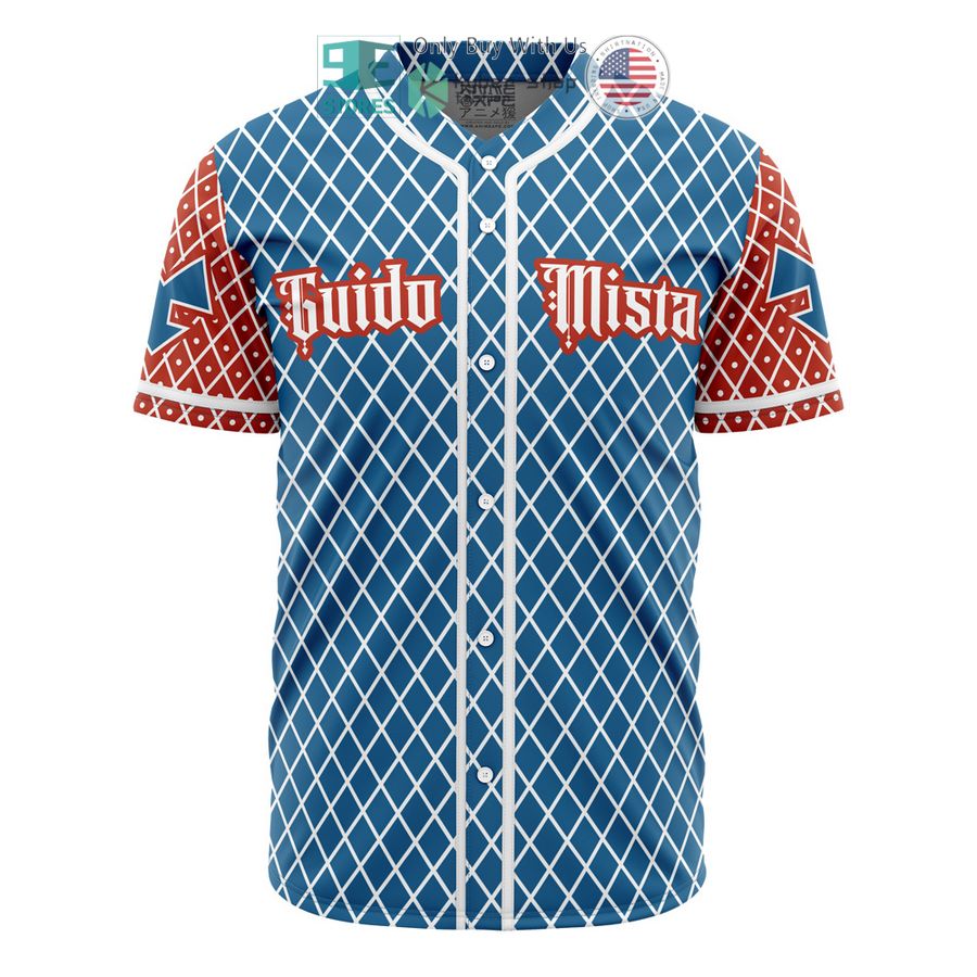 BEST Guido Mista Jojo's Bizarre Adventure Baseball Jersey baseball jersey product view 1