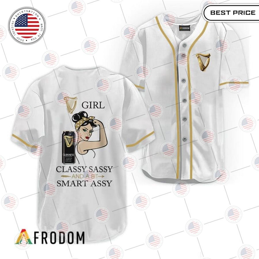 HOT Guinness Classy Sassy And A Bit Smart Assy Baseball Jersey baseball jersey product view 1