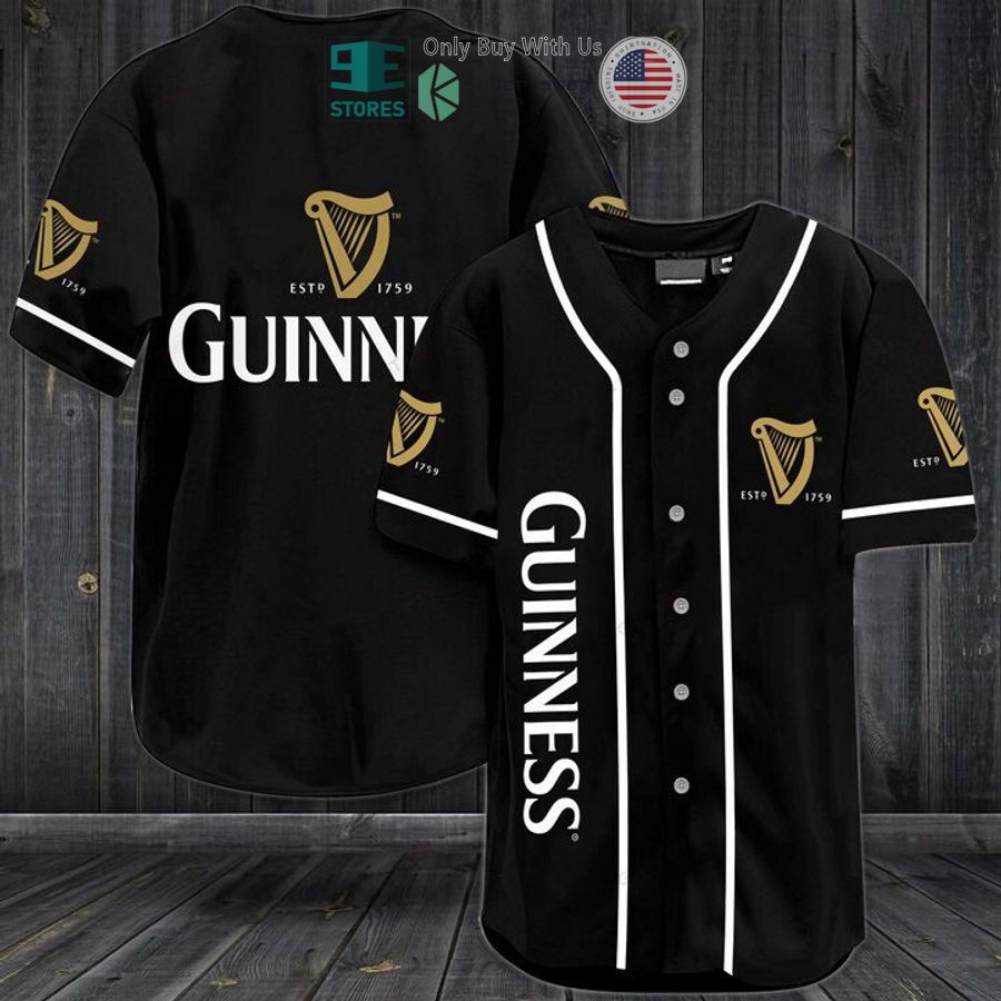 BEST Guinness logo Baseball Jersey baseball jersey product view 1