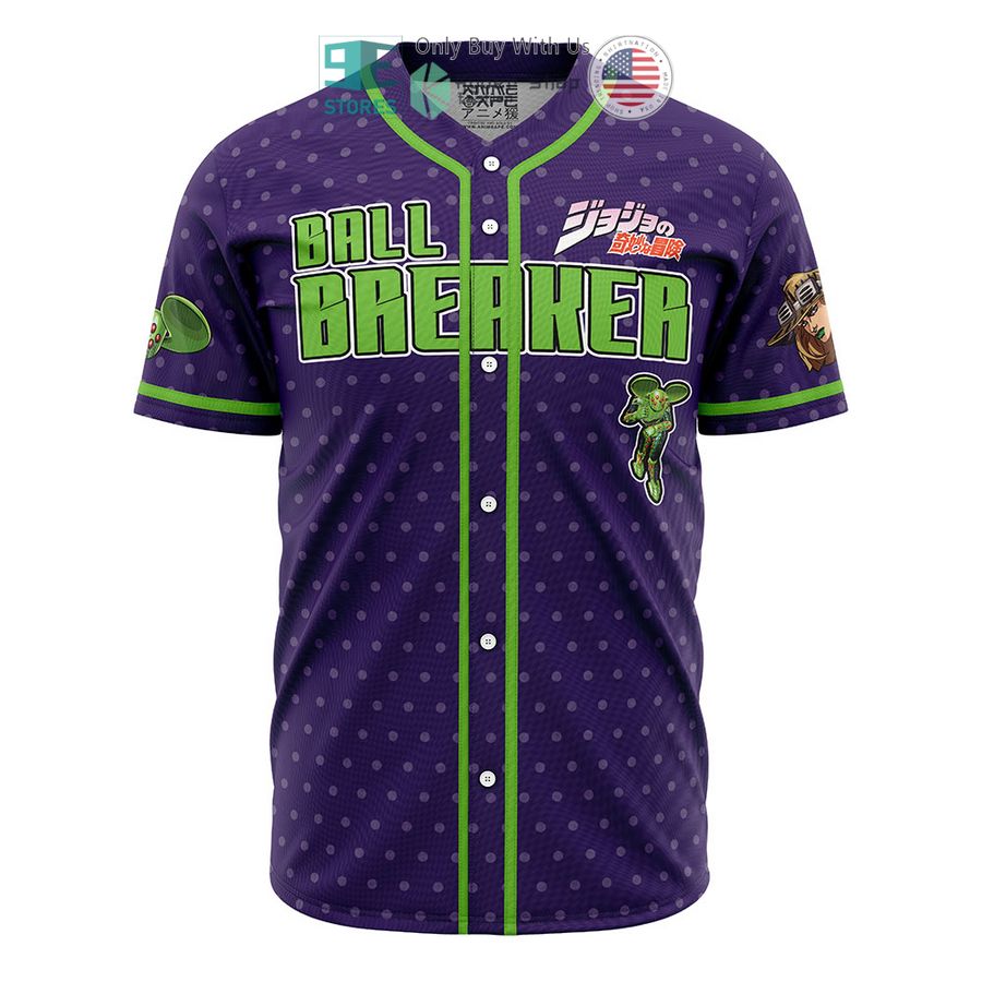 BEST Gyro Zeppeli Ball Breaker Jojo's Bizarre Adventure Baseball Jersey baseball jersey product view 1