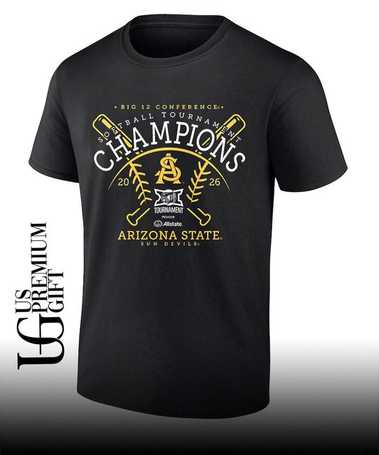 Arizona State Sun Devils Big 12 Conference Softball Tournament Champions 2026 shirt Unisex T-shirt, Sweatshirt, Hoodie, Long Sleeve Tee - T-Shirt, Sweatshirt, Hoodie