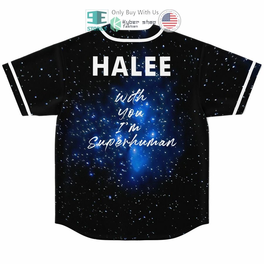 BEST Halee With You I'm Superhuman Baseball Jersey baseball jersey product view 1