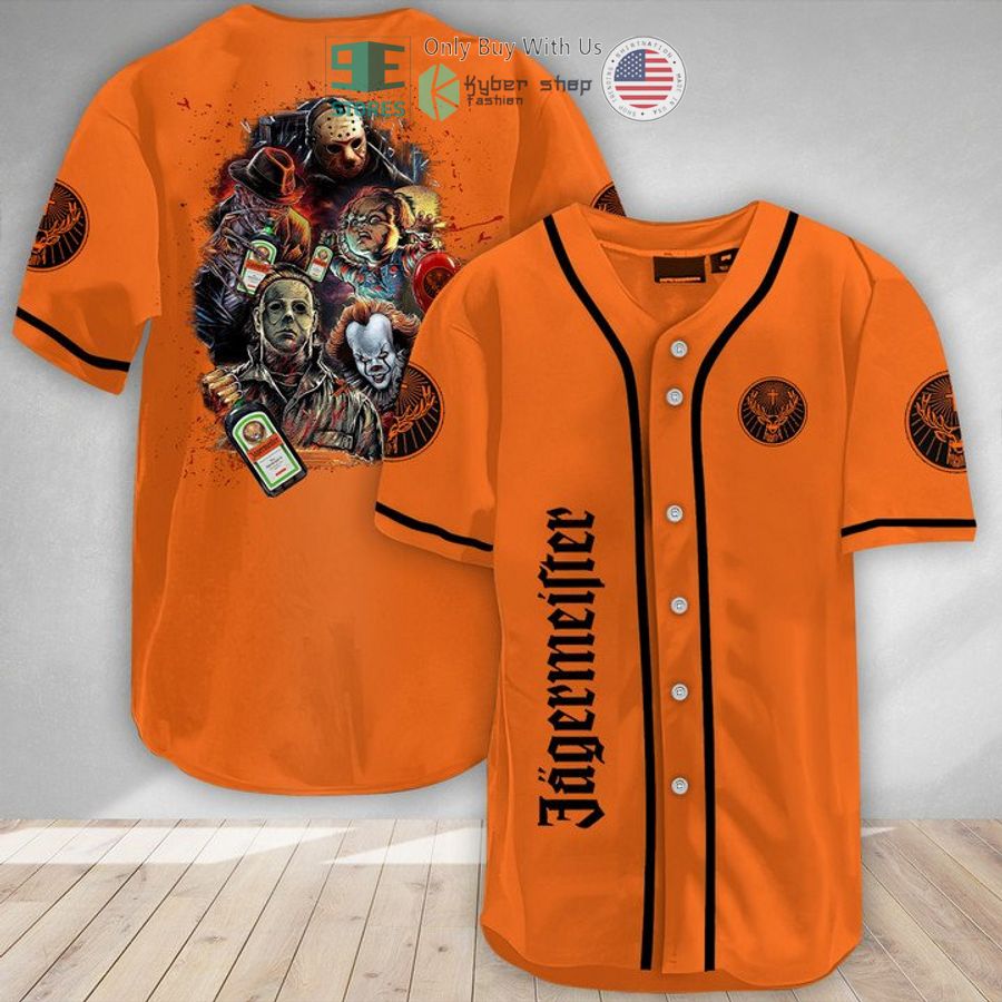 BEST Halloween Horror Characters Jagermeister Baseball Jersey baseball jersey product view 1