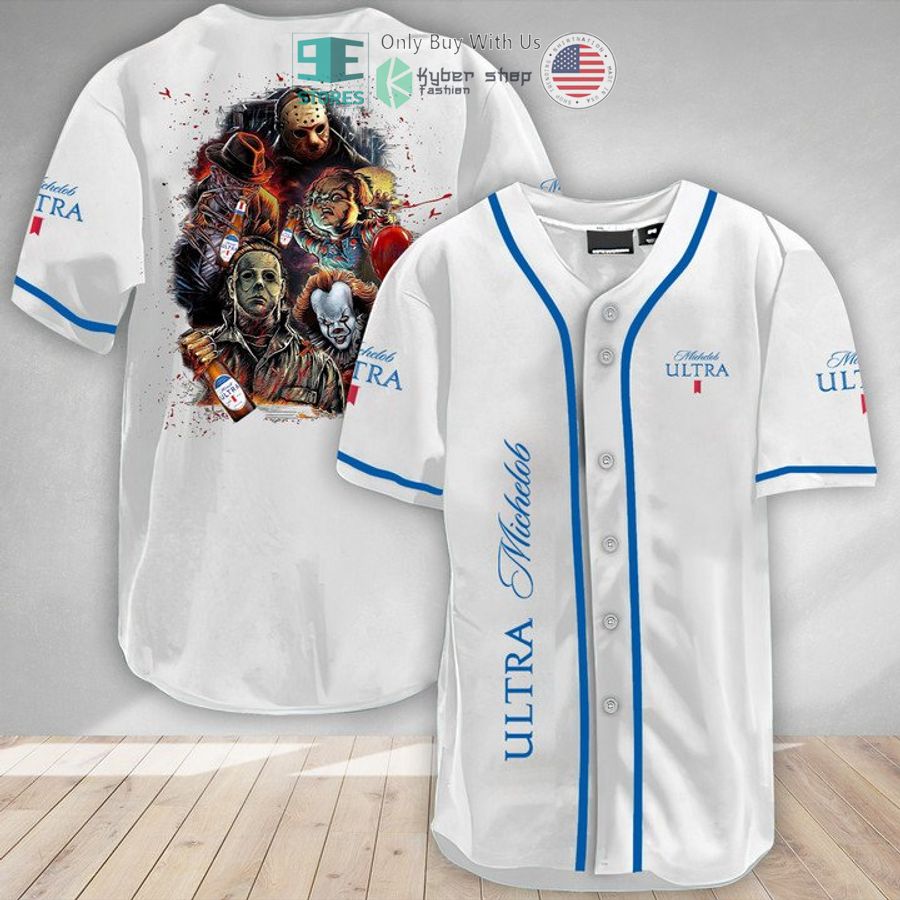 BEST Halloween Horror Characters Michelob ULTRA Baseball Jersey baseball jersey product view 1