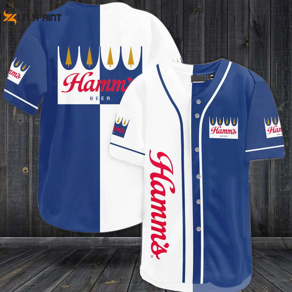 Hamm's Beer Baseball Jersey - Gift for Men Women - lylyprint.com baseball jersey product view 1