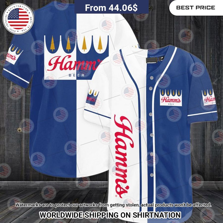 Hamm's Beer Baseball Shirt baseball jersey product view 1