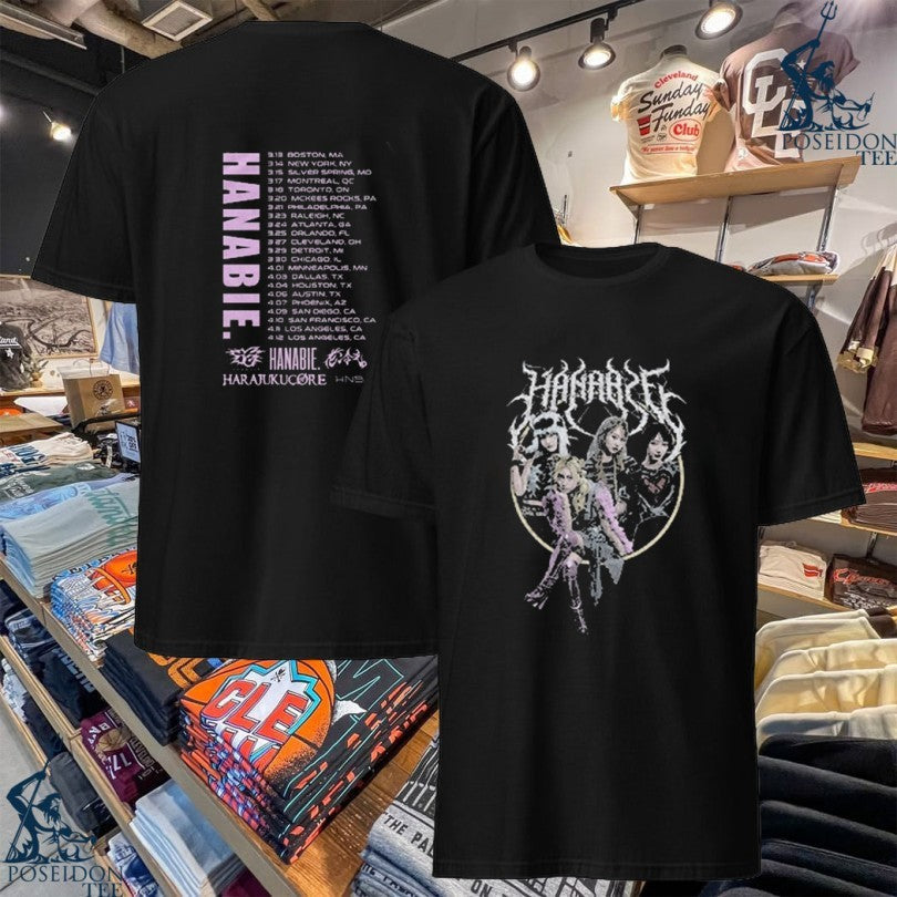 Hanabie 2026 Hb Band Tour T-shirt Unisex T-shirt, Sweatshirt, Hoodie, Long Sleeve Tee - T-Shirt, Sweatshirt, Hoodie
