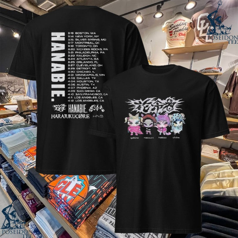 Hanabie 2026 Piggy Tour T-shirt Unisex T-shirt, Sweatshirt, Hoodie, Long Sleeve Tee - T-Shirt, Sweatshirt, Hoodie