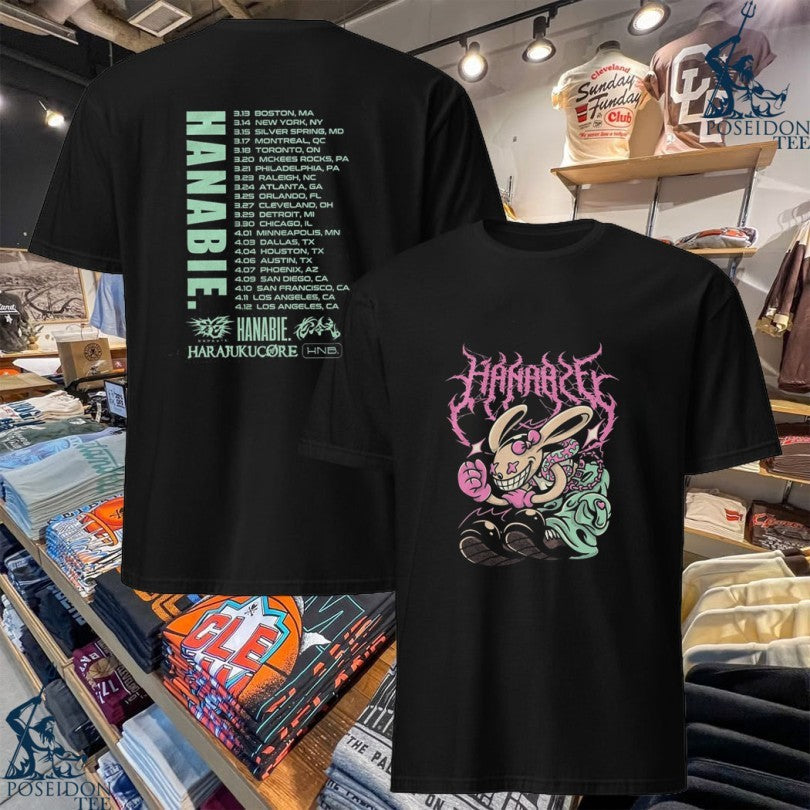 Hanabie 2026 Rabbit Tour T-shirt Unisex T-shirt, Sweatshirt, Hoodie, Long Sleeve Tee - T-Shirt, Sweatshirt, Hoodie