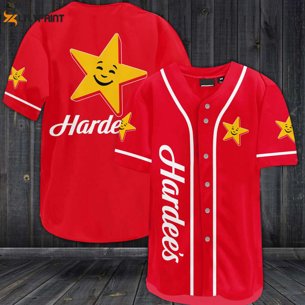 Hardee's Baseball Jersey - lylyprint.com baseball jersey product view 1