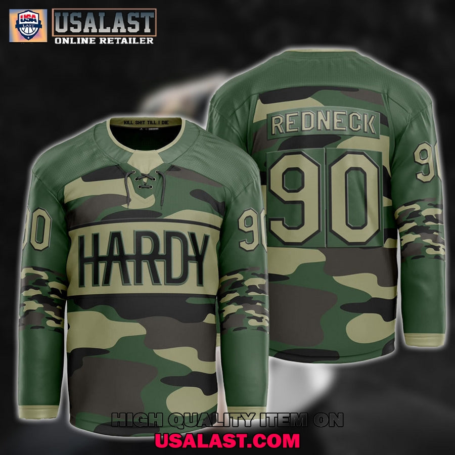Hardy Redneck Custom Hockey Jersey hockey jersey product view 1